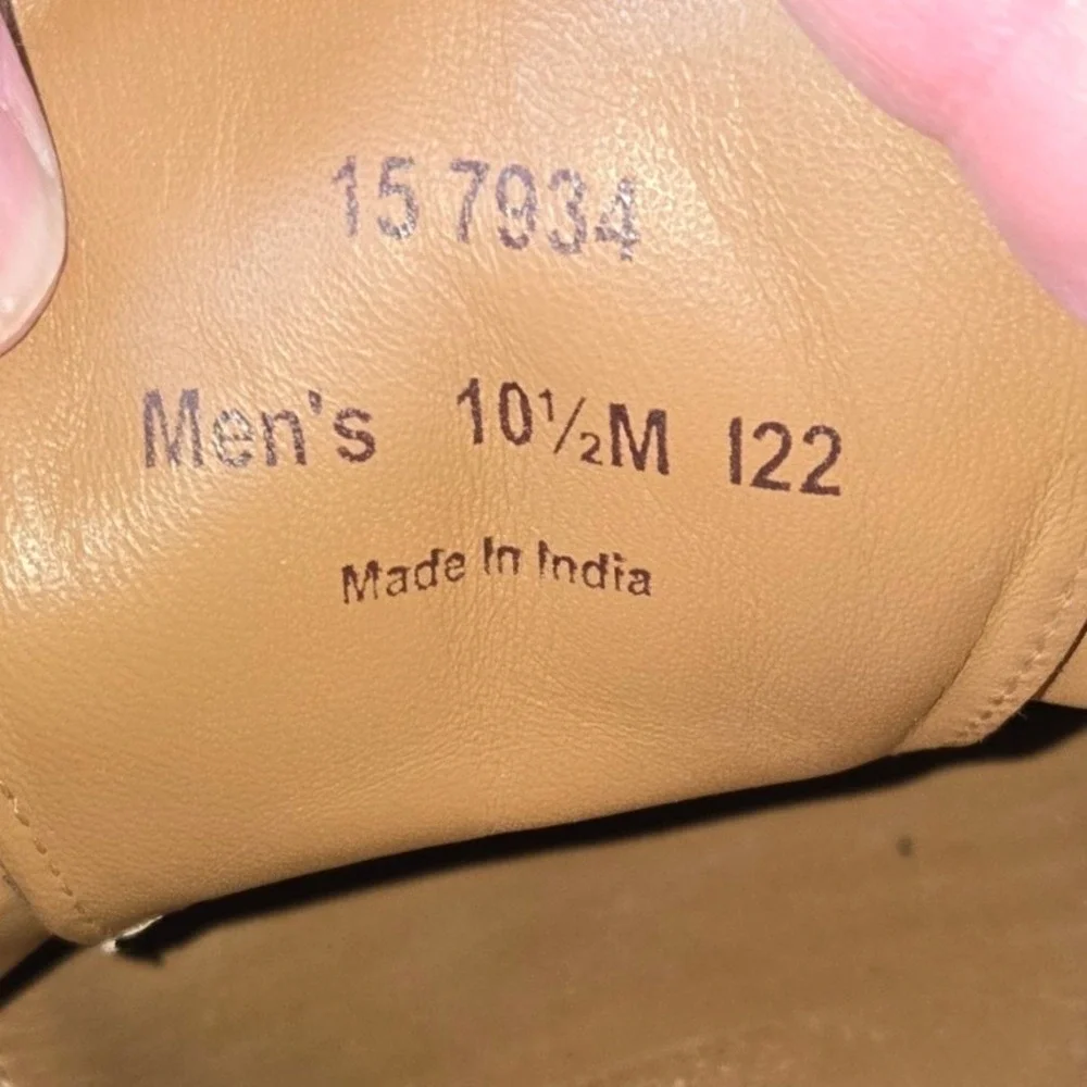 Johnston‎ & Murphy Mens Brown Leather Cap Toe Oxford Dress Shoes Size 10.5M